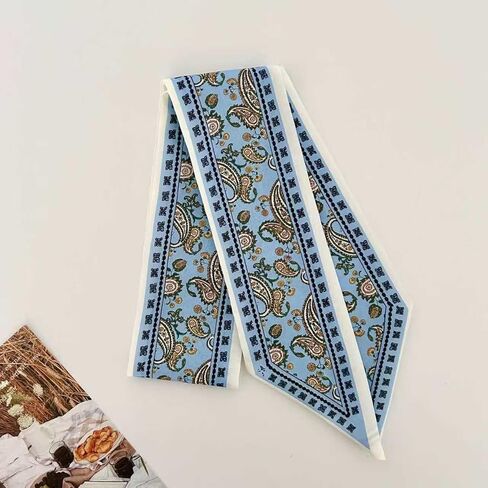 WENLOOY 4 Pack Purse Scarf Bags for Women Handbag Scarfs Band Lightweight Skinny Hair Neck Accessories Fashion Gifts in Saudi Arabia