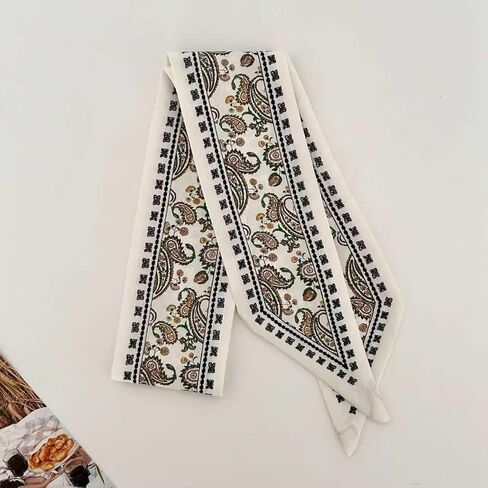 WENLOOY 4 Pack Purse Scarf Bags for Women Handbag Scarfs Band Lightweight Skinny Hair Neck Accessories Fashion Gifts in Saudi Arabia