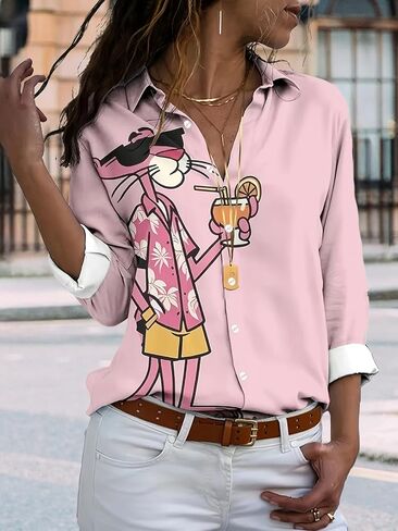 Womens Boho Tunic Tops 3/4 Sleeve V Neck Blouses Button Fall Shirts Beach Casual Clothes Trendy in Saudi Arabia
