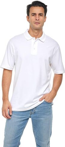 BAAZ Men's Supima Cotton Polo - Elbow Length Ribbed Shirt in Saudi Arabia