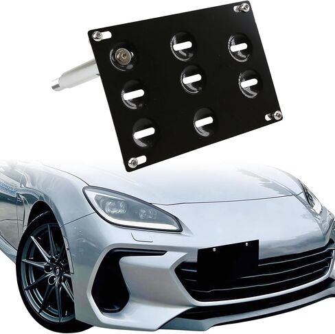Front Bumper Tow Hook License Plate Bracket Frame Fit for Subaru BRZ 2013–2020 Forester 2009–2021, Crosstrek 2013–2021 WRX STi 2015–2019 Impreza 2015–2017 Scion FRS 2013–2017 Toyota 86 2017–2019 in Saudi Arabia