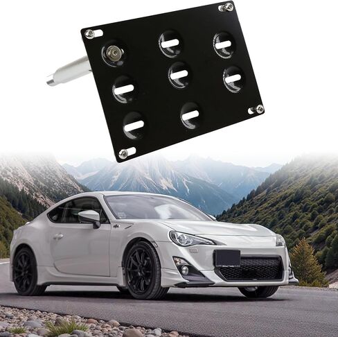 Front Bumper Tow Hook License Plate Bracket Frame Fit for Subaru BRZ 2013–2020 Forester 2009–2021, Crosstrek 2013–2021 WRX STi 2015–2019 Impreza 2015–2017 Scion FRS 2013–2017 Toyota 86 2017–2019 in Saudi Arabia