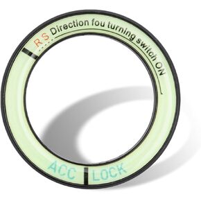 Downhill 1 PC Ignition Switch Decoration Ring, Luminous Ignition Keyhole Ring Circle Cover Trim, Aluminum Alloy Engine Start Stop Switch Keyhole Decals, Universal for Most Cars, Trucks, SUVs (Black) in Kuwait