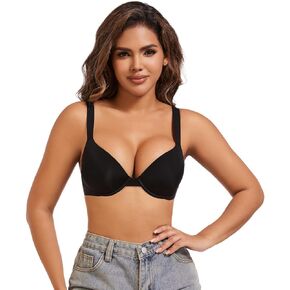 Women's Push Up Bra Underwire Support Deep V Sexy Comfort Everyday Bras in Saudi Arabia