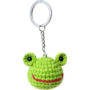 سلسلة مفاتيح كروشيه على شكل حيوان، حلية محبوكة يدويًا لحقيبة ظهر مفاتيح السيارة، الأسد، الدب، الضفدع، الأغنام، حلقة مفاتيح شخصية in Kuwait