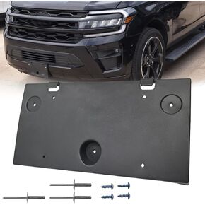 Front License Plate Frame Mounting Bracket Tag Holder Textured Black Fits for Ford Expedition 2022 2023 2024 Replace FO1068194 NL1Z17A385AA in Kuwait