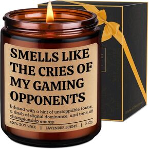 LEADO Video Game Candle, Gifts for Gamers Men, Women, Teen Boys, Girls - Gaming Gifts for Video Game Lovers - Funny Fathers Day, Birthday Presents for Gamer Boyfriend, Son, Husband, Dad, Gaming Stuff in Kuwait