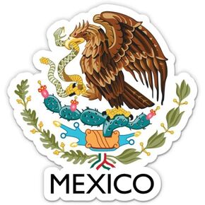 Squiddy Mexico Coat of Arms Vinyl Sticker | Travel Souvenir Decal for Phone, Laptop, Water Bottle | 3 inch high in Kuwait
