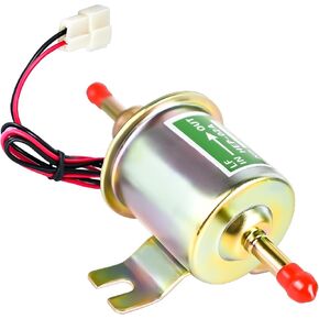 12V Universal Electric Fuel Pump, Low Pressure 2.5-4 PSI Inline Fuel Transfer Pump for Gas Diesel Carburetor, Lawn Mower, Boat, Truck & Generators - Fit For Carter HEP-02A Replacement in Kuwait