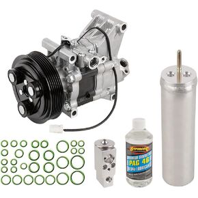 طقم إصلاح ضاغط مكيف الهواء ومكيف الهواء لسيارة Mazda 2 Mazda2 2011 2012 - يشتمل على مجفف وصمام توسيع وزيت PAG وأختام دائرية - BuyAutoParts 60-82841RK New in Kuwait