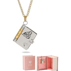 37JEWELRY 37 قلادة من سلسلة كتاب قصة الحب، قلادات ابنة حفيدة من الجدة أمي، هدية مجوهرات من الفولاذ المقاوم للصدأ لها، للأزواج - مناسبة للذكرى السنوية، وأعياد الميلاد، والتخرج in Kuwait