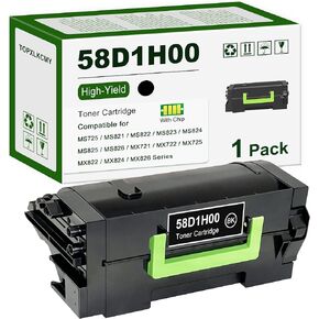 58D1H00 High Yield Black Toner Cartridge 1-Pack Replacement for Lexmark MS725, MS821, MS822, MS823, MS824, MS825, MS826, MX721, MX722, MX725, MX822, MX824, MX826 Printer [15,000 Pages] in Kuwait