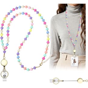 حبال قابلة للسحب لشارات الهوية، حبال شارة المعلم للنساء، حبال مفاتيح لطيفة مطرزة للرقبة لبطاقات السفن السياحية مع الانفصال (زجاج البحر الأخضر) in Kuwait