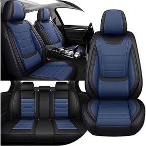 غطاء مقعد السيارة مجموعة كاملة لأغطية مقاعد بويك إنفيستا 2024-2025، أغطية مقاعد جلدية نابا مقاومة للماء للسيارات، متوافقة مع الوسائد الهوائية، أغطية مقاعد السيارات العالمية (قياسية 5 مقاعد / أسود) in Kuwait