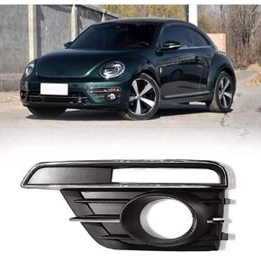 Bewild المصد الأمامي مصباح الضباب غطاء الشواية Beze مناسب لـ 2017 2018 2019 VW Volkswagen Beetle Hatchback/قابل للتحويل ببابين استبدال غطاء ضوء الضباب لـ 5C5854662J (جانب الركاب الأيمن) in Kuwait
