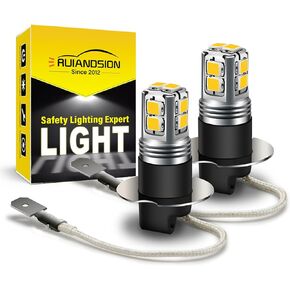 مصابيح الضباب LED Ruiandsion H3 6000K بيضاء فائقة السطوع 2835 10SMD رقائق 9-30 فولت لأضواء الضباب للسيارة (عبوة من قطعتين) in Kuwait