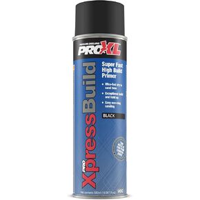 ProXL XpressBuild Super High Build Black Primer Aerosol - 500 ml | Ultra Fast-Drying Black Primer Filler | Fills Scratches & Sanding Marks | Excellent Adhesion on Metal & Plastic | Sandable in 20 Minutes | Vari-Nozzle Included in Kuwait