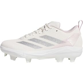 adidas Women's Adizero Instict TPU 2.0 Softball, Chalk White/Silver Metallic/Clear Pink, 7.5 in Kuwait