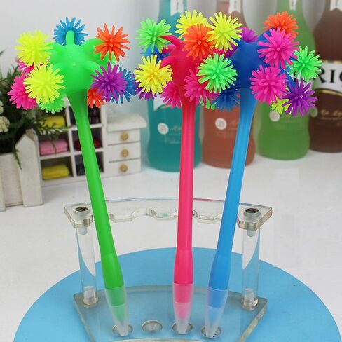 6 Pcs Fun Novelty Pens Silly Pens Sea Urchin Pen Funny Ballpoint Pen Creative Stationery with Blue Ink for Writing at School Home Office in Kuwait