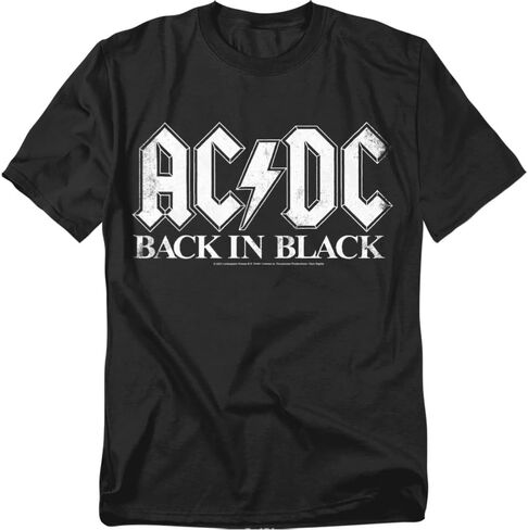 Popfunk Classic ACDC Est. '73 Mens Short Sleeve Graphic T-Shirt in Saudi Arabia