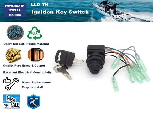Ignition Key Switch for Suzuki Outboard DF9.9 DF15 DF25 DF30 DF40 DF50 DF60 DF70 DF140 DF 9.9 15 25 30 40 50 60 70 140 HP 37110-99E02 in Kuwait