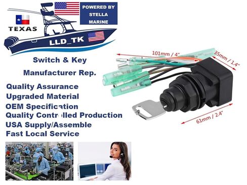 Ignition Key Switch for Suzuki Outboard DF9.9 DF15 DF25 DF30 DF40 DF50 DF60 DF70 DF140 DF 9.9 15 25 30 40 50 60 70 140 HP 37110-99E02 in Kuwait