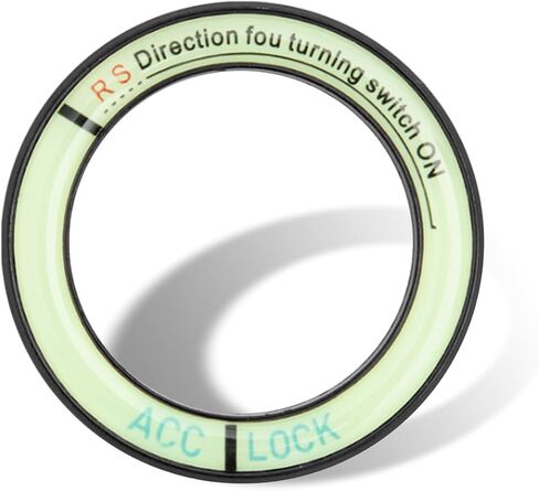 Downhill 1 PC Ignition Switch Decoration Ring, Luminous Ignition Keyhole Ring Circle Cover Trim, Aluminum Alloy Engine Start Stop Switch Keyhole Decals, Universal for Most Cars, Trucks, SUVs (Black) in Kuwait