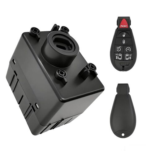 Wireless Ignition Switch Module with 2 Key Fobs Compatible with Dodge Ram 1500 2500 3500, Charger, Challenger, Magnum, Jeep Commander, Grand Cherokee, Chrysler 300, Replace 68210150AB 68044060AA in Saudi Arabia