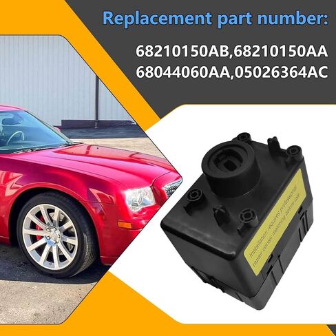 Wireless Ignition Switch Module with 2 Key Fobs Compatible with Dodge Ram 1500 2500 3500, Charger, Challenger, Magnum, Jeep Commander, Grand Cherokee, Chrysler 300, Replace 68210150AB 68044060AA in Saudi Arabia