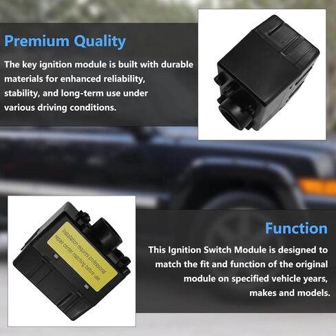 Wireless Ignition Switch Module with 2 Key Fobs Compatible with Dodge Ram 1500 2500 3500, Charger, Challenger, Magnum, Jeep Commander, Grand Cherokee, Chrysler 300, Replace 68210150AB 68044060AA in Saudi Arabia