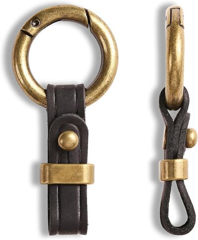 Creative Leather Car Keychain Key Fob Quick Release Metal Key Chain in Saudi Arabia