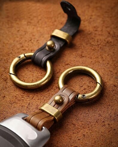 Creative Leather Car Keychain Key Fob Quick Release Metal Key Chain in Saudi Arabia