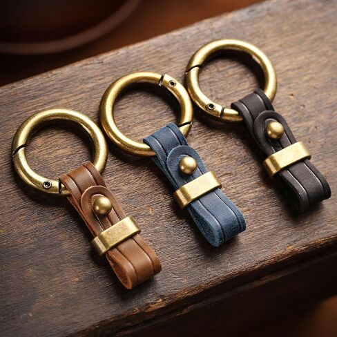 Creative Leather Car Keychain Key Fob Quick Release Metal Key Chain in Saudi Arabia