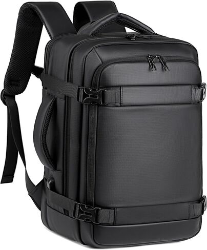 حقيبة ظهر للسفر مع منفذ USB، مقاومة للماء، تناسب جهاز كمبيوتر محمول مقاس 15.6 بوصة، حقيبة ظهر محمولة على شكل طائرة للجنسين in Kuwait