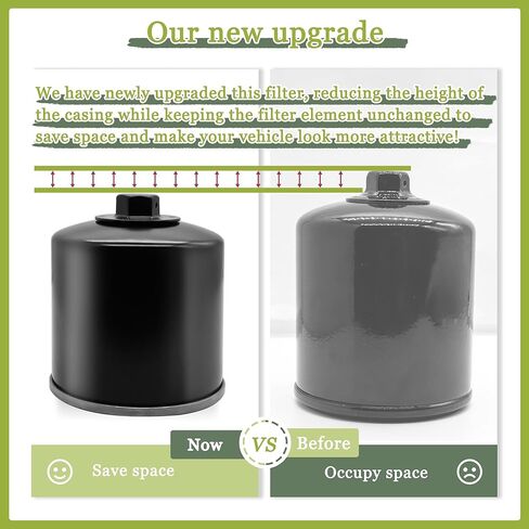 JA&MIU Premium Motorcycle Oil Filter Compatible with Harley Davidson 2011-2012 Blackline 2013-2020 Breakout 2008-2011 Cross Bones 2014-2020 CVO etc,JM-171B in Kuwait