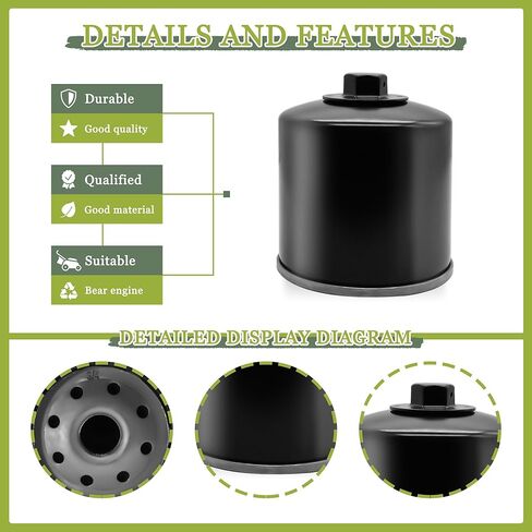 JA&MIU Premium Motorcycle Oil Filter Compatible with Harley Davidson 2011-2012 Blackline 2013-2020 Breakout 2008-2011 Cross Bones 2014-2020 CVO etc,JM-171B in Kuwait