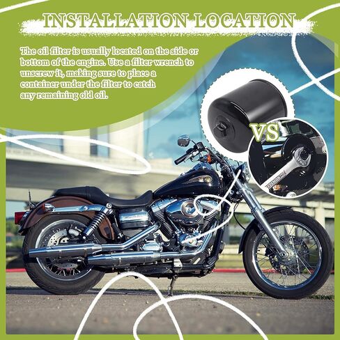JA&MIU Premium Motorcycle Oil Filter Compatible with Harley Davidson 2011-2012 Blackline 2013-2020 Breakout 2008-2011 Cross Bones 2014-2020 CVO etc,JM-171B in Kuwait