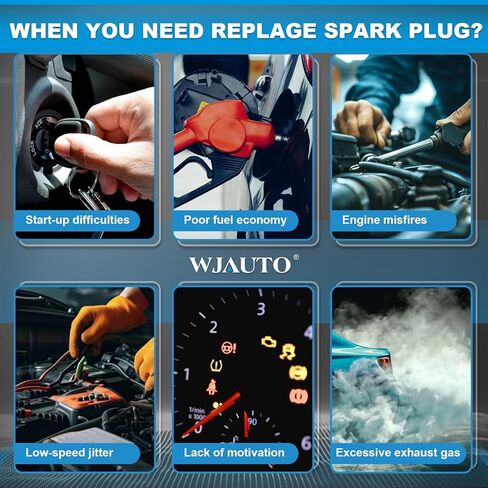 Iridium Spark Plugs 4 Pack, Pre-Gapped Sparkplugs OEM Replacement for Honda Civic 2001 2002 2003 2004 2005 L4 1.7L in Kuwait