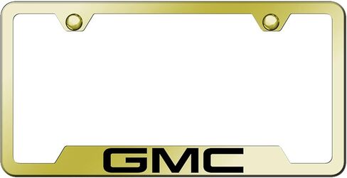 Au-TOMOTIVE GOLD Laser Etched Logo Cut-Out License Plate Frame for GMC (Black) in Saudi Arabia