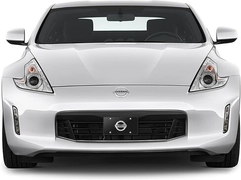iPick Image for Nissan 3D Chrome Metal Logo Black Stainless Steel License Plate in Saudi Arabia