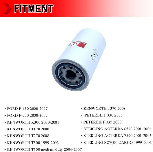 LF3970 Lube Filter Oil Filter Fit for Cummins QSB 6.7L 5.9L, ISB Engine Ford Freightliner Kenworth Peterbilt, Replaces #5404947/3937736/14406393,Pack of 1 in Kuwait