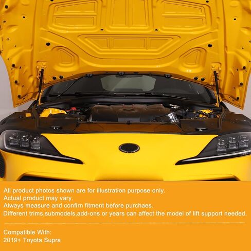 متوافق مع Toyota Supra GR A90 A91 MK5 2019-2024+ دعامات غطاء المحرك الهيدروليكي، قطعتان من دعامات رفع الغطاء الأمامي، صدمات رفع غطاء المحرك الهيدروليكي التي تعمل بالغاز، دعامات دعم الينابيع، مجموعات المساعدة in Saudi Arabia