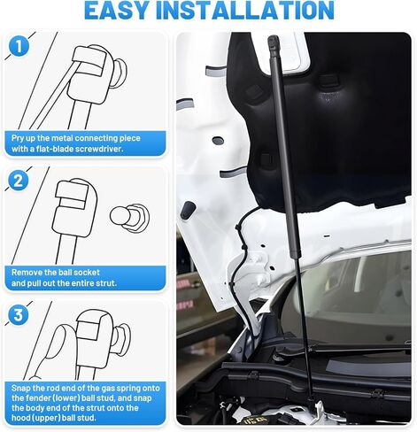 Hood Struts Fit for Ford Edge 2015-2023 Hood Lifting Support ﻿Hood Door Balancer Replacement Support Quick Lift No Drilling Required Replace#FT4Z16C826B Car Accessories in Saudi Arabia