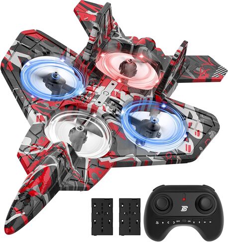 BEZGAR RC Fighter Airplane丨F-22 Raptor Mini Drone Remote Control Jet Plane Stunt Drone for Adults & Kids Toy with Light Gift for Kids Beginner in Saudi Arabia