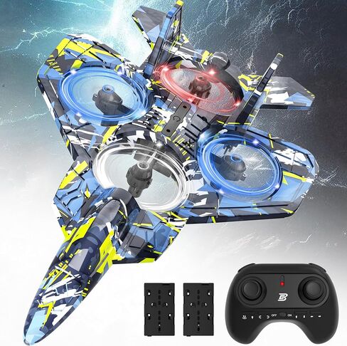 BEZGAR RC Fighter Airplane丨F-22 Raptor Mini Drone Remote Control Jet Plane Stunt Drone for Adults & Kids Toy with Light Gift for Kids Beginner in Saudi Arabia