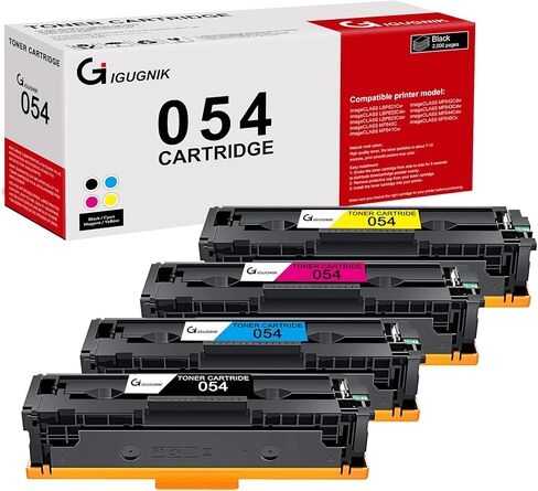 4 Pack 054 Toner Cartridge Set: Compatible 054 CRG-054 with chip Replacement for Canon 054 MF642Cdw MF644Cdw LBP622Cdw LBP623Cdw MF641Cdw Printer (BK/C/M/Y) in Kuwait