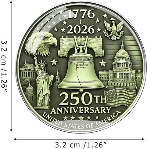 دبابيس الذكرى السنوية الـ 250 للولايات المتحدة الأمريكية، دبابيس معدنية لطية صدر السترة لعيد ميلاد أمريكا 250 عامًا، 1776-2016 شارة النسر والحرية التذكارية لعيد الاستقلال الوطني in Kuwait