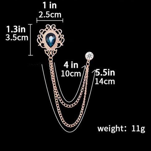 3Pcs Lapel Pins for Men Brooch Suit Pin Hat Pins for Man Collar Pins for Men (A) in Kuwait