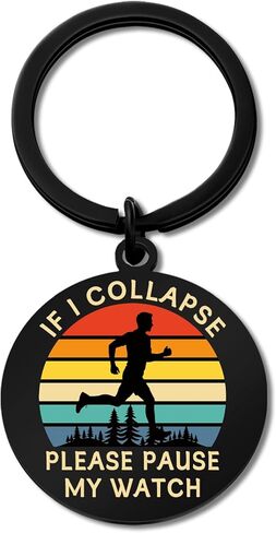 Aisity Runner Gifts for Men Track And Field Running Keychain Gifts for Runners Men Teenager Marathon Fitness Runner Track Athletes Cool Running Cross Country Gift for Him in Kuwait