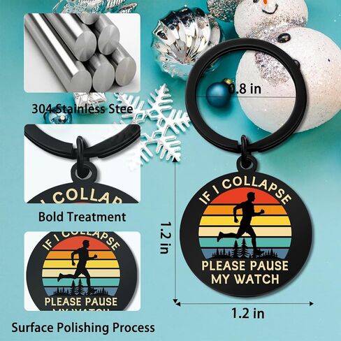 Aisity Runner Gifts for Men Track And Field Running Keychain Gifts for Runners Men Teenager Marathon Fitness Runner Track Athletes Cool Running Cross Country Gift for Him in Kuwait